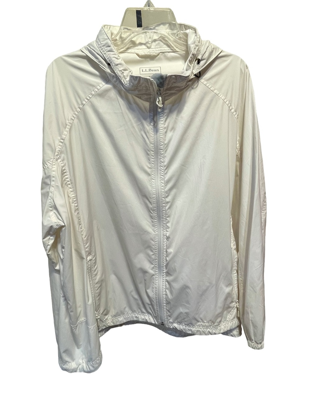 L.L. Bean Women's Off White Packable Windbreaker Jacket Size 3X